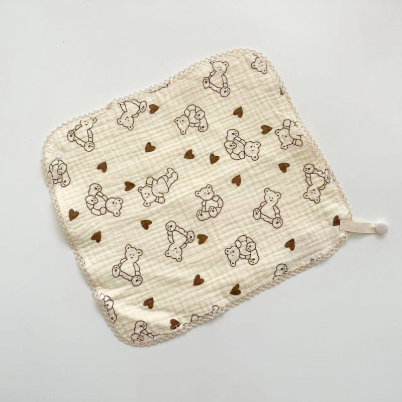 Двуфункционална триъгълна бебешка лигавник и кърпа за лице – марля и памук, висока попивност, мека, за деца 1–3 години