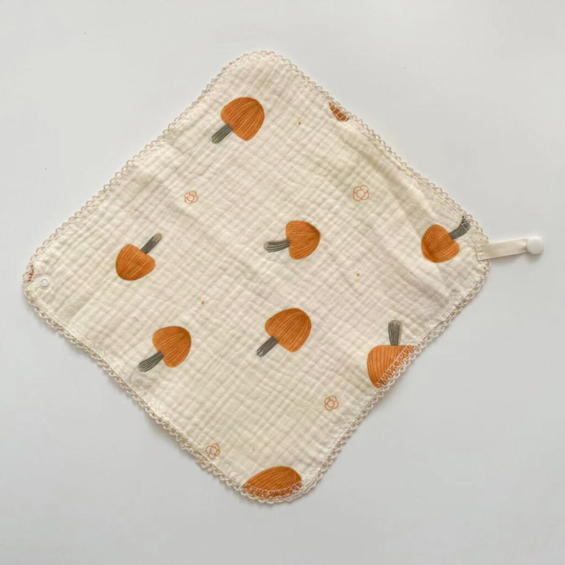 Двуфункционална триъгълна бебешка лигавник и кърпа за лице – марля и памук, висока попивност, мека, за деца 1–3 години