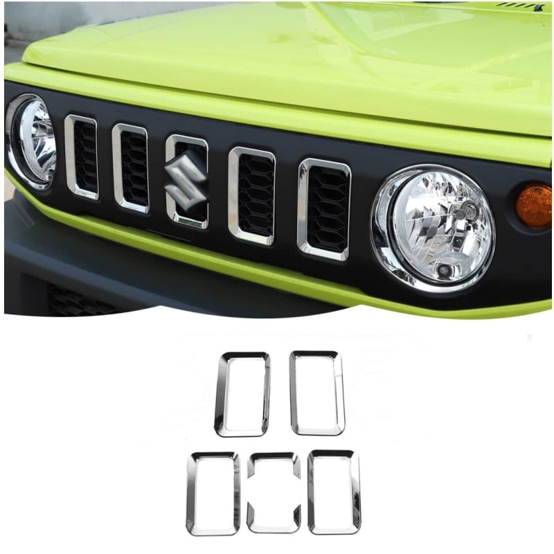 Prednji dekorativni prsten za rešetku za Suzuki Jimny JB64/JB74 — ABS plast; ugradnja na branik; kompatibilni modeli JB64/JB74; godine 2019–2021; JK1998
