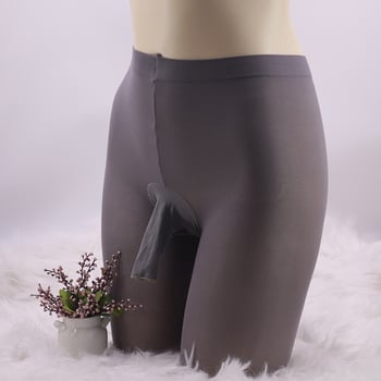 Muške velur kolgotice – jednobojni uzorak, srednja debljina, poliester, seksi stil