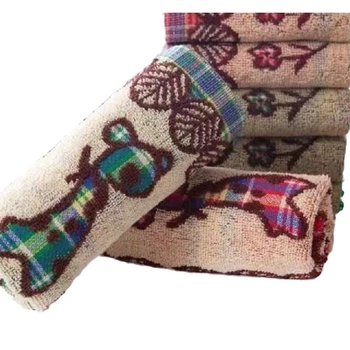 Állatos mesefigurás babatörölköző - 100% pamut, márka King Shore/Gold Number, 40 szál, széles szövési folyamat