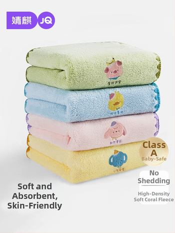 Детска антибактериална кърпа с карикатурен принт – мека и абсорбираща кърпа за лице и ръце за деца на възраст 1–3 години