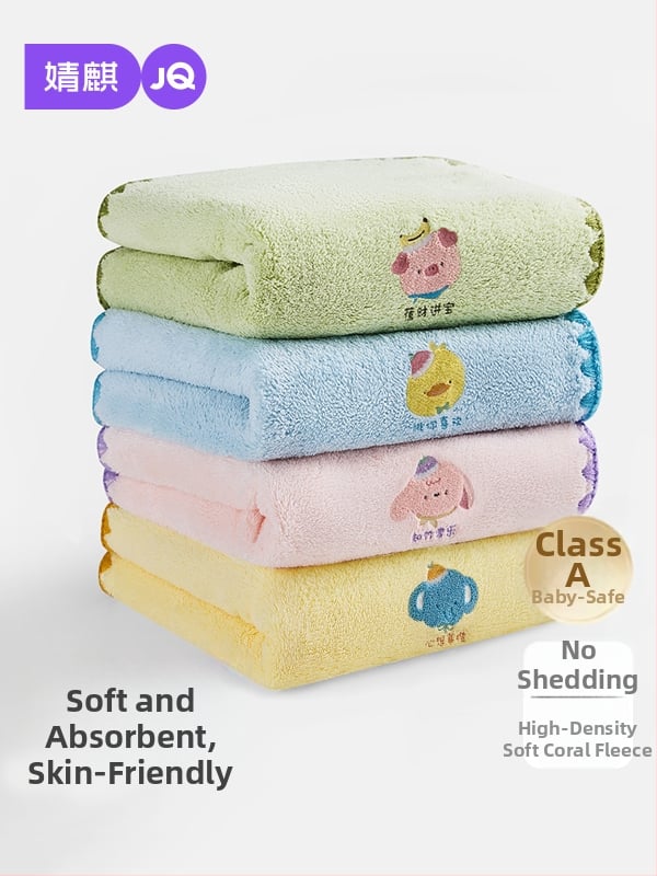 Детска антибактериална кърпа с карикатурен принт – мека и абсорбираща кърпа за лице и ръце за деца на възраст 1–3 години