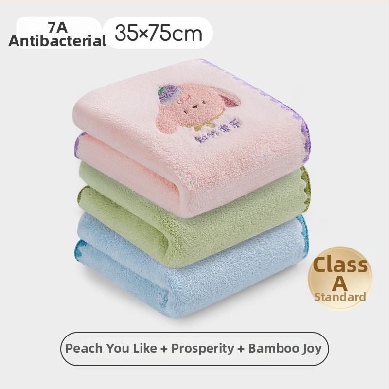 Детска антибактериална кърпа с карикатурен принт – мека и абсорбираща кърпа за лице и ръце за деца на възраст 1–3 години