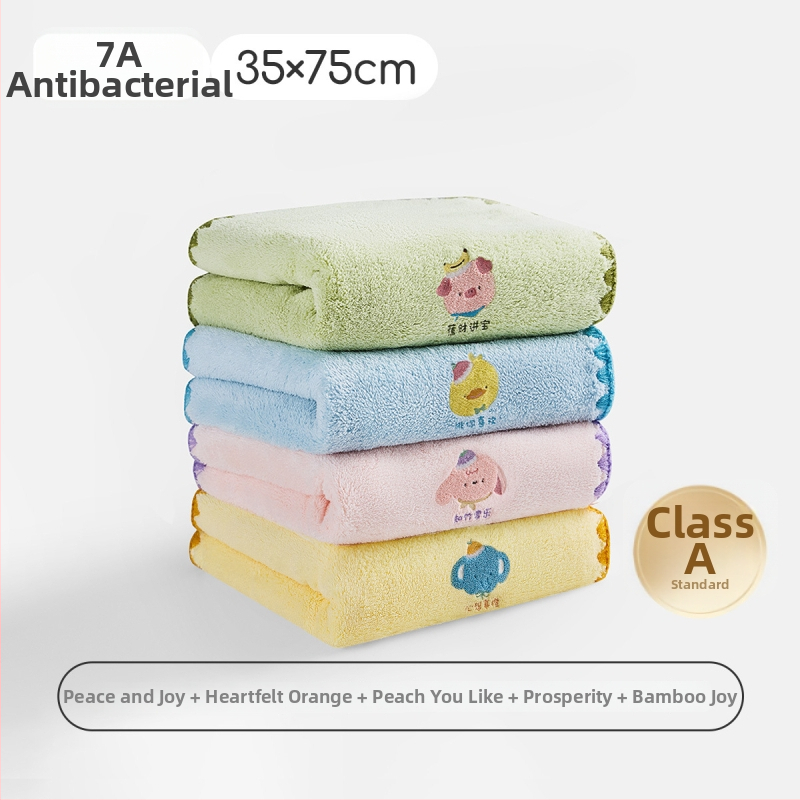 Детска антибактериална кърпа с карикатурен принт – мека и абсорбираща кърпа за лице и ръце за деца на възраст 1–3 години