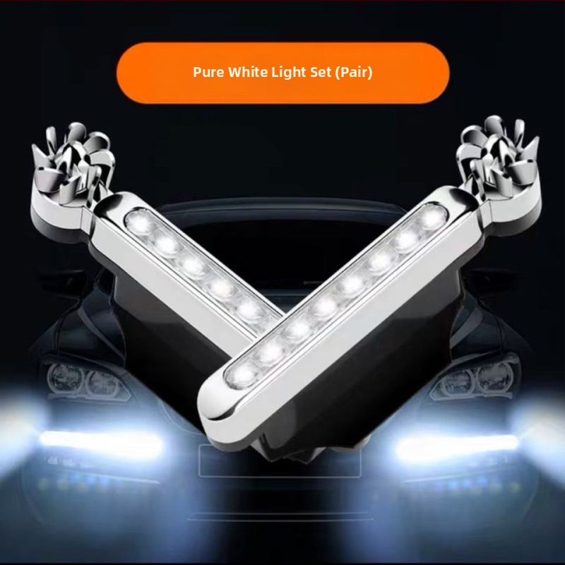 Vetrom poháňané LED výstražné svetlo pre mriežku auta (DL-011, ABS+PCB, Univerzálne, Simulované výstražné svetlo, Chun yi yi)