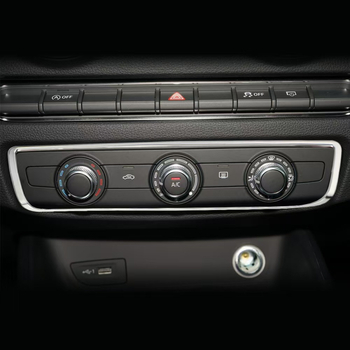 Πλαίσιο πάνελ διακόπτη προβολέων και πάνελ ρυθμίσεων κεντρικού κονσόλας κλιματισμού για Audi A3 8V, ανοξείδωτο ατσάλι, μοντέλο 052302H