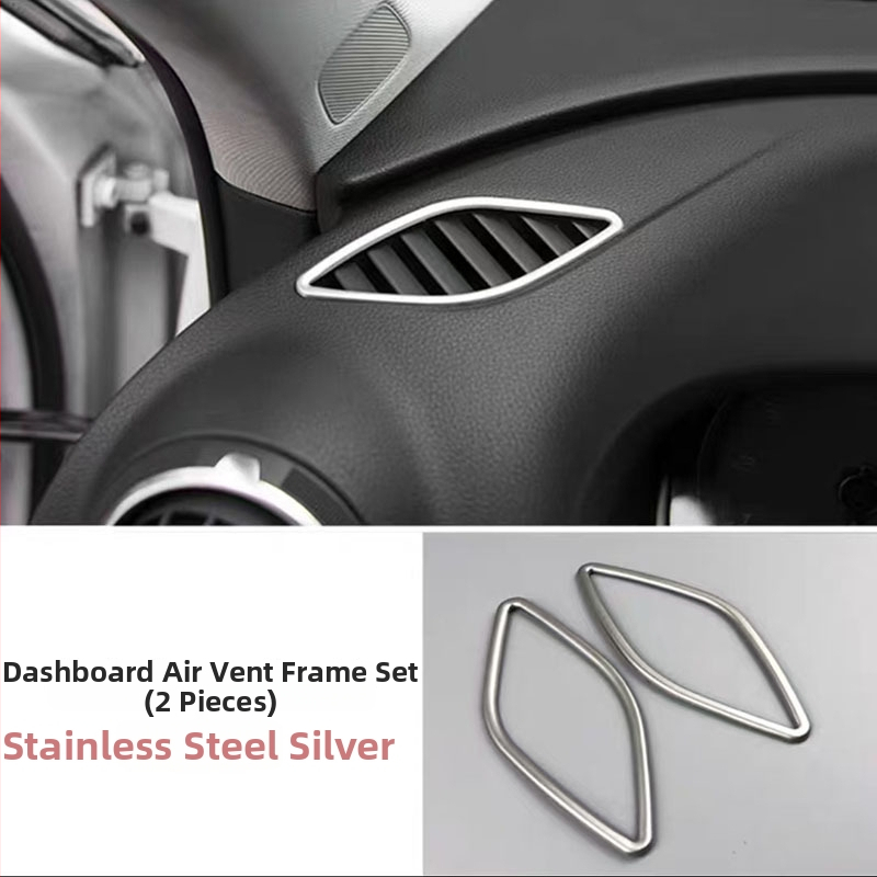 Πλαίσιο πάνελ διακόπτη προβολέων και πάνελ ρυθμίσεων κεντρικού κονσόλας κλιματισμού για Audi A3 8V, ανοξείδωτο ατσάλι, μοντέλο 052302H