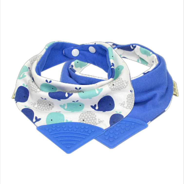 Бебешки триъгълен лигавник със зъбче, дишащ памучен газов плат над 95% памук, модел животни, водоустойчив джоб, подходящ за деца 0–3 години