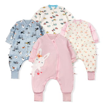 Uniszex csecsemő téli pamut-keverék öltözet cipzárral, vastag és meleg, rajzfilm mintával, 1–3 éves korosztálynak