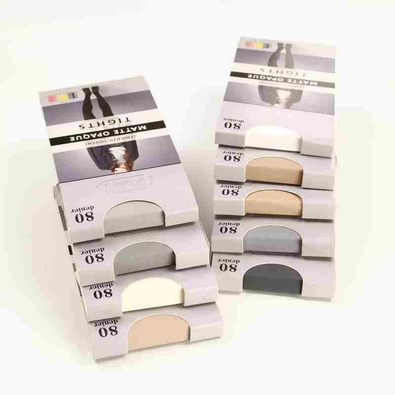 Pantyhose od velura s mat završnim slojem 80D, srednje debljine, najlon smjesa, jedinstven uzorak