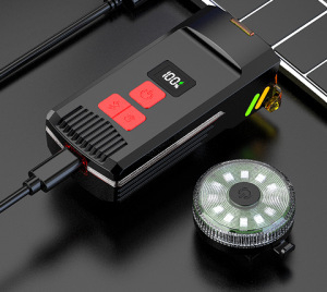 Noćno biciklističko svjetlo za noćnu vožnju s prednjim i stražnjim svjetlom, bežičnim zvučnikom i Bluetooth uparivanjem