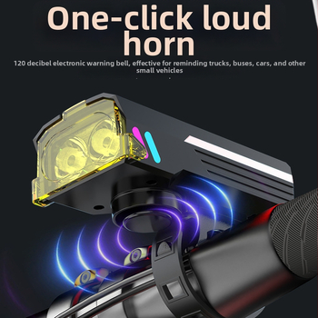 Noćno biciklističko svjetlo za noćnu vožnju s prednjim i stražnjim svjetlom, bežičnim zvučnikom i Bluetooth uparivanjem