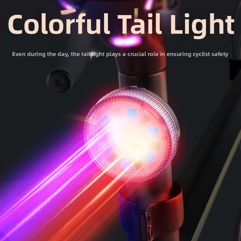 Noćno biciklističko svjetlo za noćnu vožnju s prednjim i stražnjim svjetlom, bežičnim zvučnikom i Bluetooth uparivanjem
