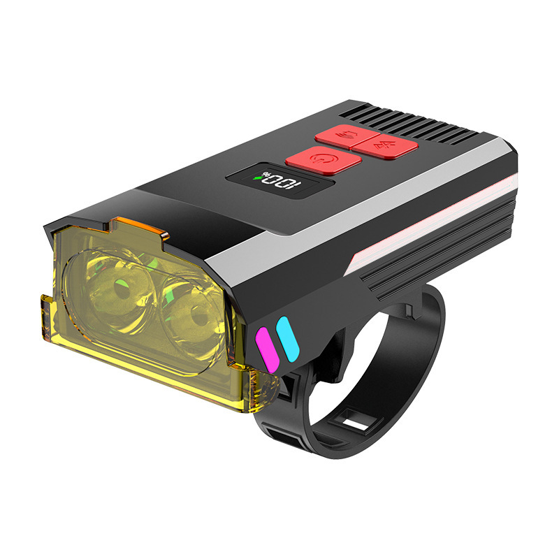 Noćno biciklističko svjetlo za noćnu vožnju s prednjim i stražnjim svjetlom, bežičnim zvučnikom i Bluetooth uparivanjem