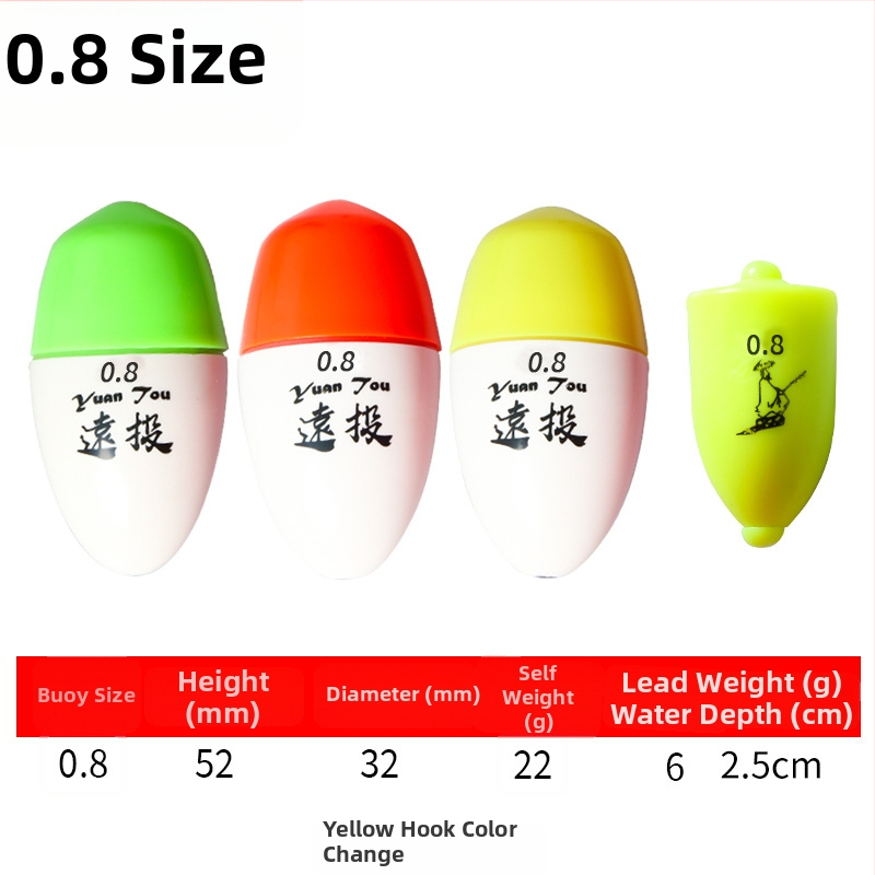 Plutitor de pescuit din plastic pentru aruncări lungi în pescuitul maritim, luminescent