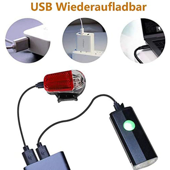 Ambusher Prednje svjetlo za bicikl USB punjenje STVZO certificirano MTB