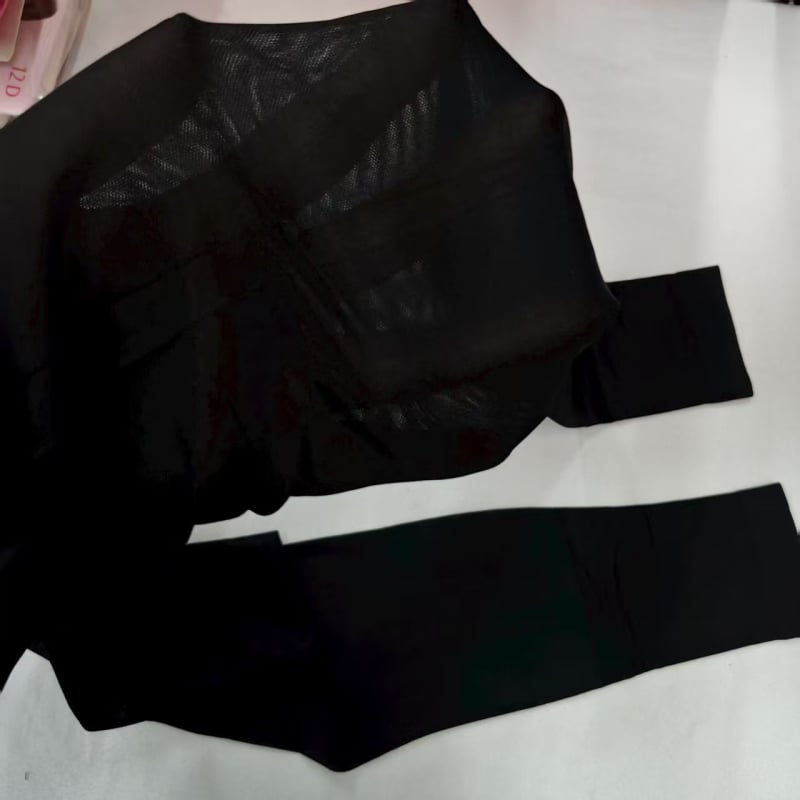 Κολάν συμπίεσης ιατρικού επιπέδου κατά των κιρσών, διαμόρφωση μέσης, ανύψωση γλουτών, με ανοιχτές άκρες και διαπνέον σχέδιο