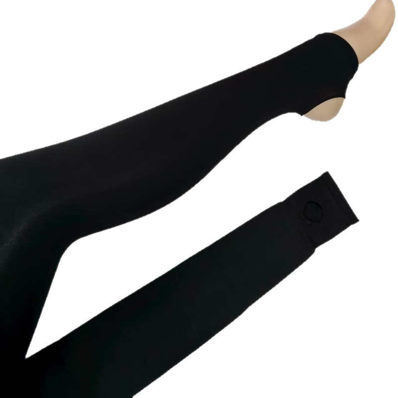 Κολάν συμπίεσης ιατρικού επιπέδου κατά των κιρσών, διαμόρφωση μέσης, ανύψωση γλουτών, με ανοιχτές άκρες και διαπνέον σχέδιο