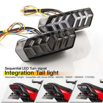 LED integrirana stražnja svjetiljka za Honda MSX125, GROM125, CB650F, CBR650, CTX700 – stil riblje kosti