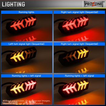 LED integrirana stražnja svjetiljka za Honda MSX125, GROM125, CB650F, CBR650, CTX700 – stil riblje kosti