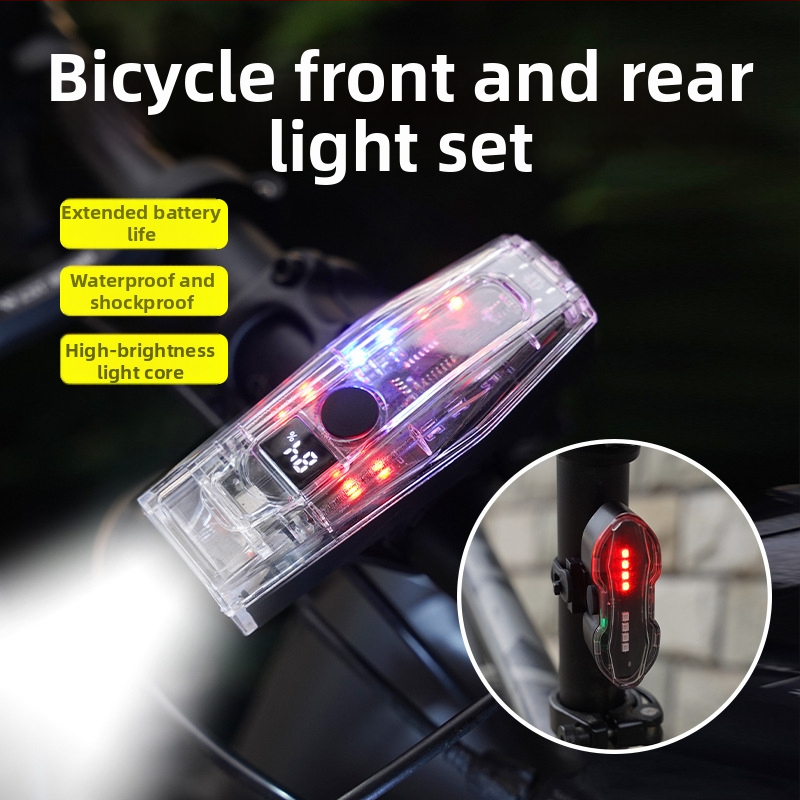 BL LCD Digitálne Zobrazenie Predná Svetlá pre horské a cestné bicykle – anti-reflexné, Vysoký Jas, Prispôsobiteľný LED set pre cyklistiku