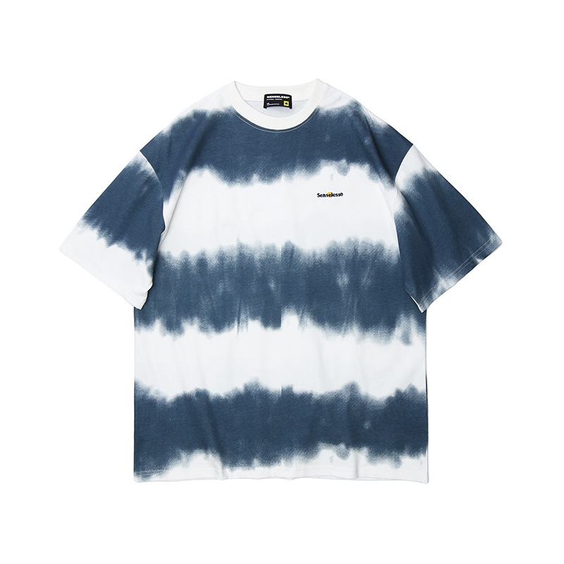 Muška pamučna majica s tie-dye printom, labav kroj, kratkim rukavima