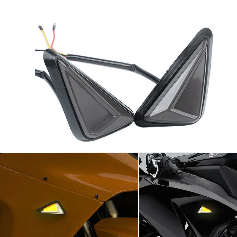 Univerzalni LED pokazivač smjera za motocikl, plošna montaža na fairingu, plastično kućište