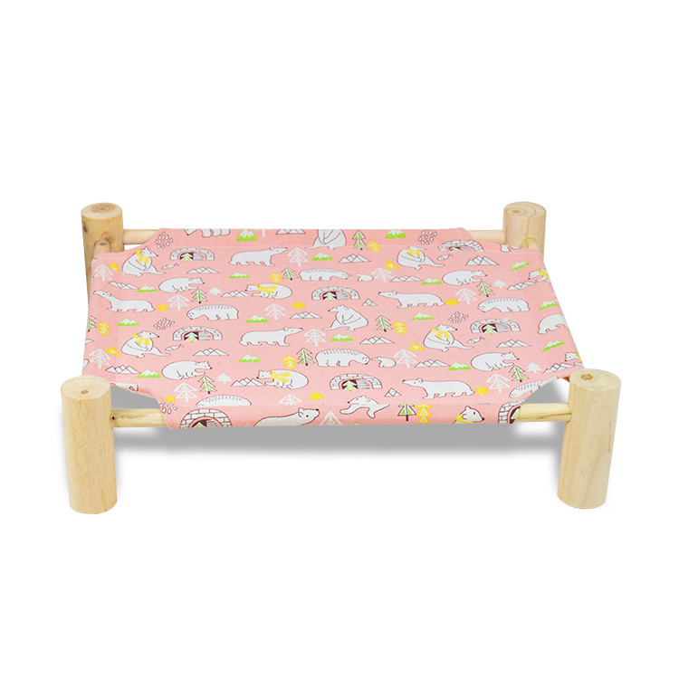 Ξύλινο κρεβάτι κατασκήνωσης για κατοικίδια γάτες – κατάλληλο για όλες τις εποχές, φωλιά και κλουβί από Pampering Gang