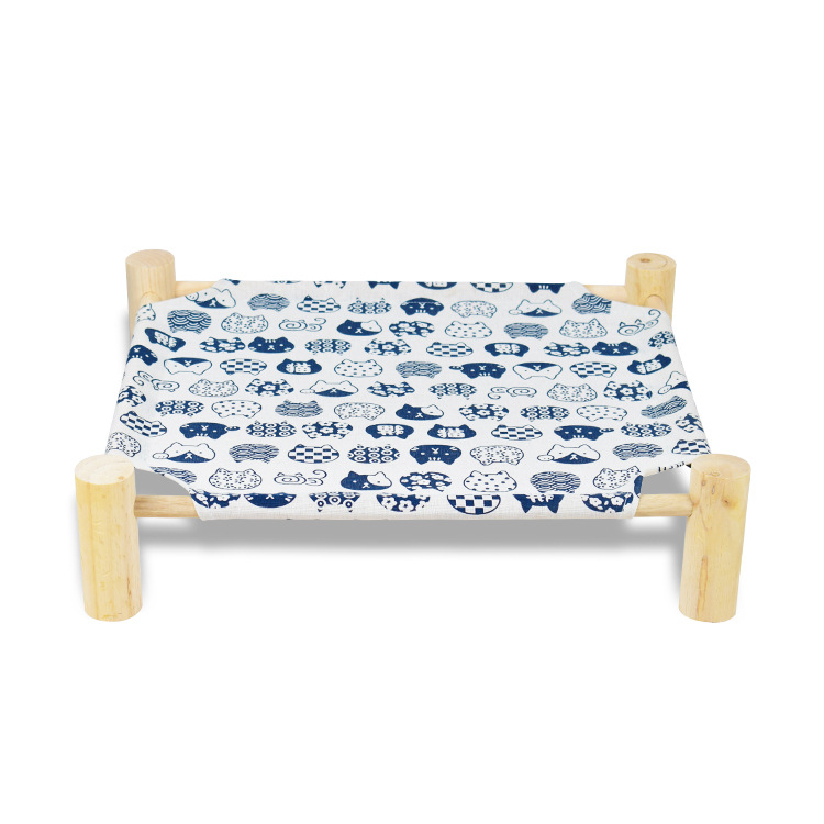 Ξύλινο κρεβάτι κατασκήνωσης για κατοικίδια γάτες – κατάλληλο για όλες τις εποχές, φωλιά και κλουβί από Pampering Gang