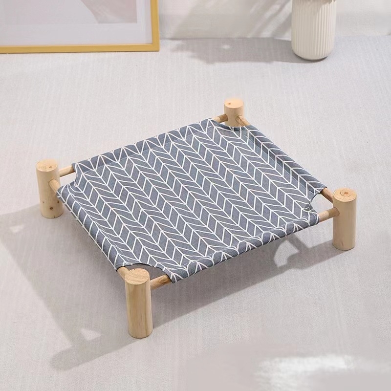 Ξύλινο κρεβάτι κατασκήνωσης για κατοικίδια γάτες – κατάλληλο για όλες τις εποχές, φωλιά και κλουβί από Pampering Gang