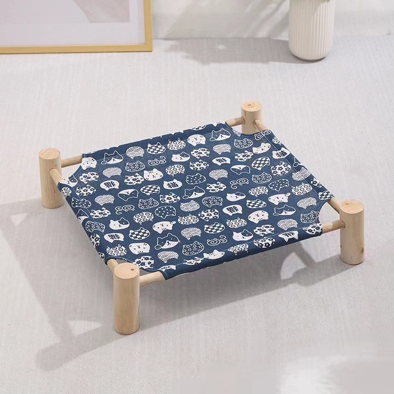 Ξύλινο κρεβάτι κατασκήνωσης για κατοικίδια γάτες – κατάλληλο για όλες τις εποχές, φωλιά και κλουβί από Pampering Gang