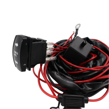 Κιτ καλωδίωσης φλας ATV/UTV με ρελέ, LED φως και διακόπτης τύπου rocker — CP-3026, 30W, 12V