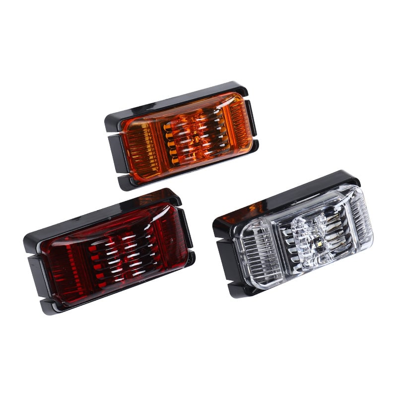 LED bočna signalna svjetiljka za kamione, model LTL16-2A; napajanje 12/24V; LED izvor; kućište PC/ABS; montaža s 2-M4 vijcima
