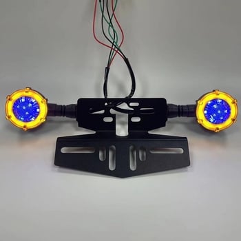 Motociklistički LED rotirajući sekvencijalni pokazivač smjera, 12V univerzalno, model D-174 (ABS kućište + LED 6626)