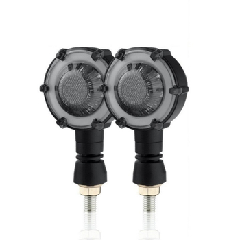 Motociklistički LED rotirajući sekvencijalni pokazivač smjera, 12V univerzalno, model D-174 (ABS kućište + LED 6626)