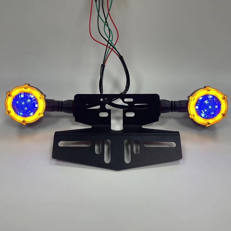 Motociklistički LED rotirajući sekvencijalni pokazivač smjera, 12V univerzalno, model D-174 (ABS kućište + LED 6626)