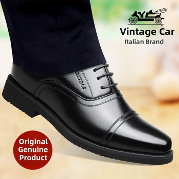 Pantofi din piele pentru bărbați – piele naturală de primă clasă, talpă din cauciuc, pantofi cu creștere a înălțimii, stil business