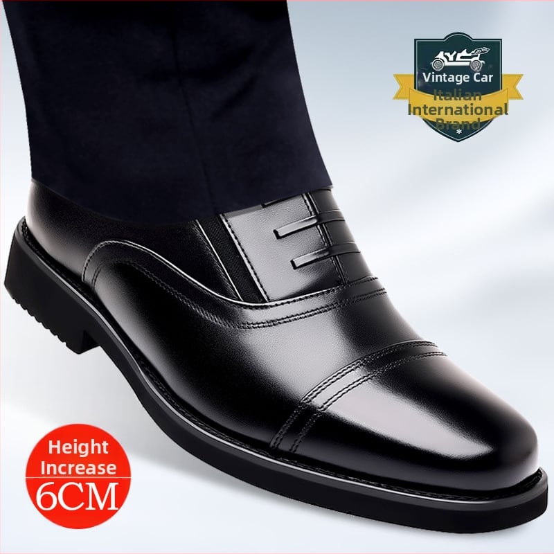 Pantofi din piele pentru bărbați – piele naturală de primă clasă, talpă din cauciuc, pantofi cu creștere a înălțimii, stil business
