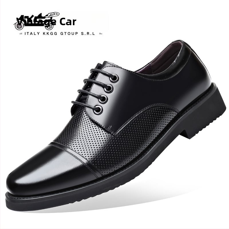 Pantofi din piele pentru bărbați – piele naturală de primă clasă, talpă din cauciuc, pantofi cu creștere a înălțimii, stil business