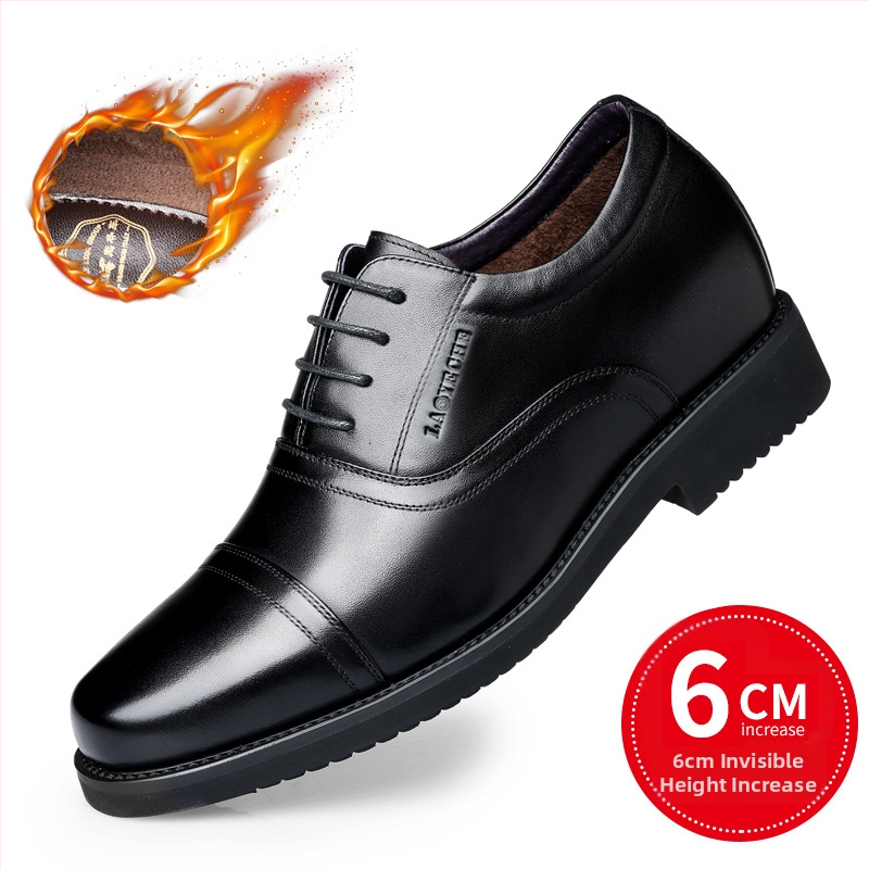 Pantofi din piele pentru bărbați – piele naturală de primă clasă, talpă din cauciuc, pantofi cu creștere a înălțimii, stil business