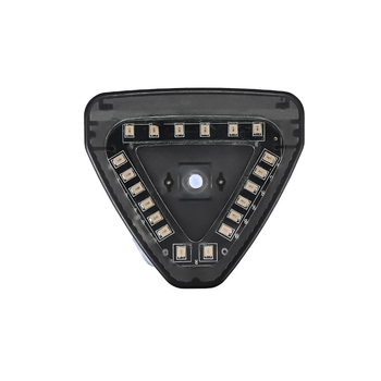 Bežično solarno navigacijsko svjetlo za automobile i motocikle s LED migom upozorenja na sudar iza — 5W, 12V, 0.5A, Model: Solar Triangle Light, Materijal: ABS, Ljepljiva ugradnja