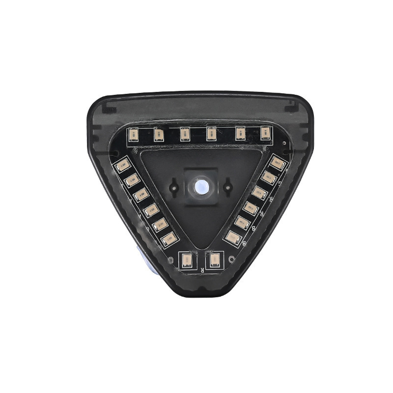 Bežično solarno navigacijsko svjetlo za automobile i motocikle s LED migom upozorenja na sudar iza — 5W, 12V, 0.5A, Model: Solar Triangle Light, Materijal: ABS, Ljepljiva ugradnja