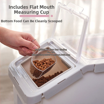 Κοντέινερ αποθήκευσης τροφής γάτας και σκύλων – Μεγάλη χωρητικότητα, σφραγισμένο, ανθεκτικό στην υγρασία, Υλικό: ίνα