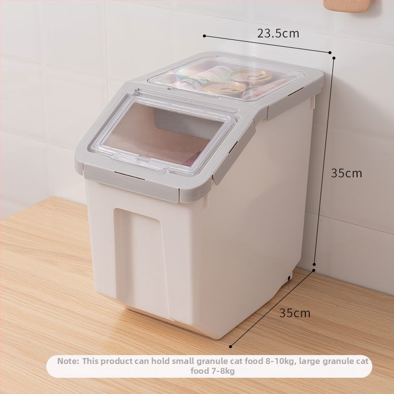 Κοντέινερ αποθήκευσης τροφής γάτας και σκύλων – Μεγάλη χωρητικότητα, σφραγισμένο, ανθεκτικό στην υγρασία, Υλικό: ίνα