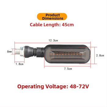 LED žmigavac za električne motocikle i skutere, model ZXD-03, 48–72V, 2W, 4000K, 10000h