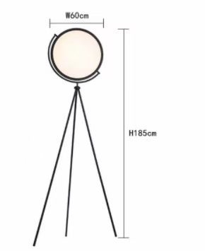 Minimalista állólámpa nappaliba vas testtel, vasból és akrilból készült árnyékolóval, LED világítás, 220V, 5-10 m² megvilágítási terület, alkalmas nappalira, hálószobára és dolgozószobára