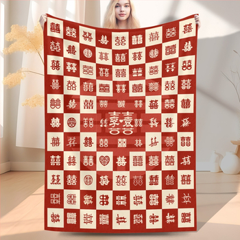 Vastagított flanel takaró, esküvői stílus, 230–300 gsm, testreszabható dizájn