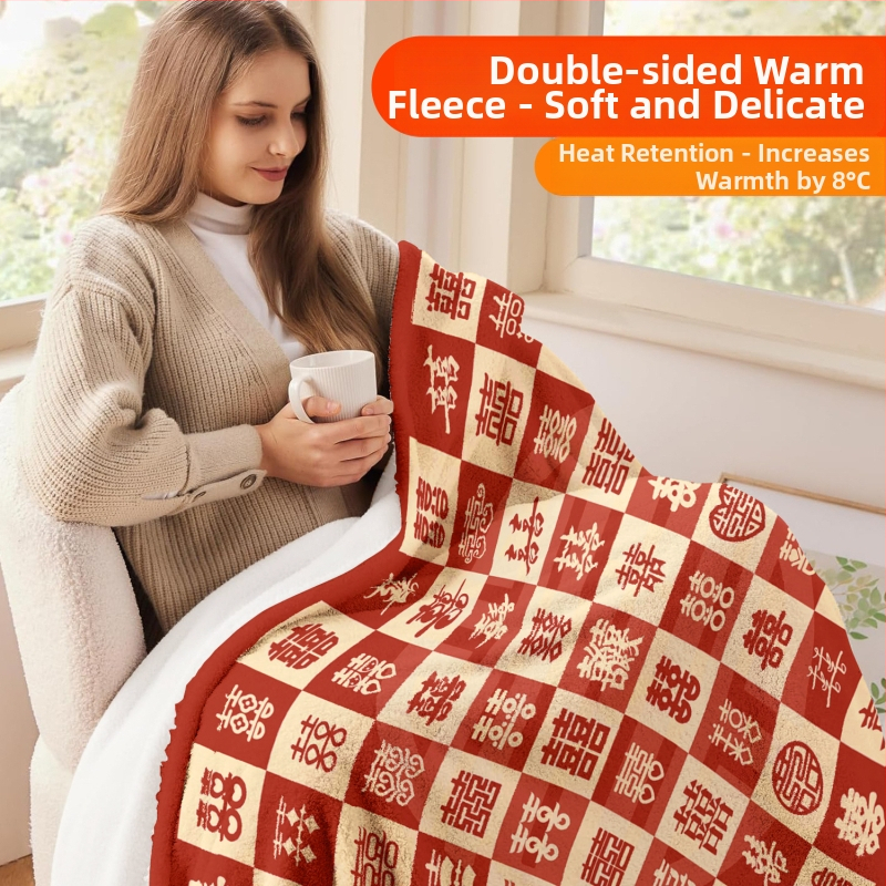 Hrubá flanelová prikrývka, svadobný štýl, 230–300 gsm, prispôsobiteľný dizajn