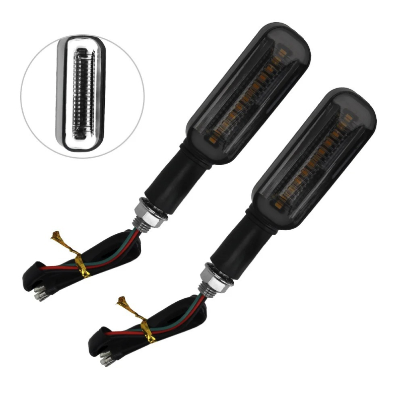 Dvobojni LED pokazivač smjera s dugim držalom, vodootporan, 12V, univerzalna kompatibilnost, model QSY003